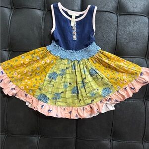 Matilda Jane Navy, Mustard & Pink Floral Patchwork Dress